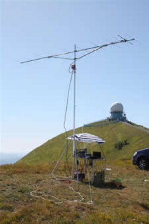 La prima postazione esterna, spostata causa vento