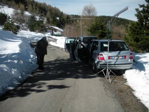 La postazione sul monte Penice