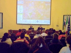 Gli allievi durante la proiezione